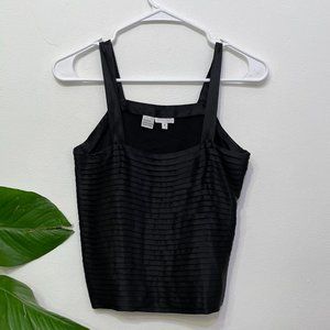 Vintage Bonwit Teller 60's Multi-Tiered Black Sleeveless Top